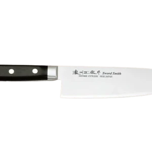 Снимка на Кухненски нож - SATAKE - Япония - стомана Aogami - форма на острието - Santoku - черна дръжка - 170mm