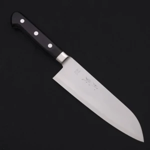Снимка на Кухненски нож Musashi - Япония - ръчна изработка - стомана HAP40 - Santoku 170 мм