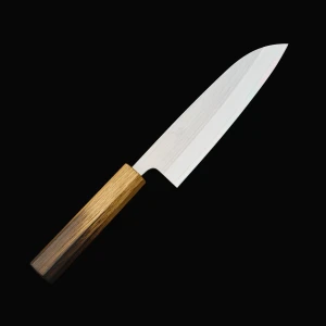 Снимка на Японски кухненски нож - ръчна изработка - Стомана SKD11 - Santoku 165mm